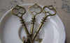 Accessories - 10 Pcs Of Antique Bronze Heart Skeleton Key Charms Pendants Huge Size 21x60mm A173