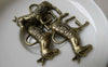 Accessories - 10 Pcs Of Antique Bronze Horse Charms 28x33mm A6753