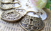 Keys & Locks - 10 pcs Antique Bronze Bear Face Lock Pendants Charms 35x41mm A3333
