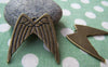 Accessories - 10 Pcs Of Antique Bronze Huge Bird Wing Charms Pendants 30x31mm A2676
