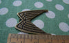 Accessories - 10 Pcs Of Antique Bronze Huge Bird Wing Charms Pendants 30x31mm A2676