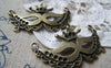 Accessories - 10 Pcs Of Antique Bronze Huge Crown Halloween Face Mask Pendants 20x39mm A2934