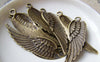 Accessories - 10 Pcs Of Antique Bronze Huge Feather Wing Charms Pendants 14x45mm A3240