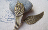 Accessories - 10 Pcs Of Antique Bronze Huge Feather Wing Charms Pendants 16x48mm A2827