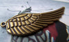 Accessories - 10 Pcs Of Antique Bronze Huge Feather Wing Charms Pendants 16x48mm A2827