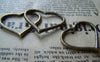 Accessories - 10 Pcs Of Antique Bronze Huge Heart Frame Charms 22x28mm A1502