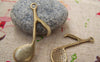 Accessories - 10 Pcs Of Antique Bronze Huge Music Note Charms 22x40mm A1703
