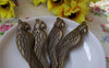 Accessories - 10 Pcs Of Antique Bronze Huge Parrot Pendant Charms 15x55mm A243
