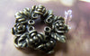 Accessories - 10 Pcs Of Antique Bronze Huge Round Flower Ring Charms 25mm A2939