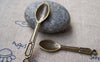 Accessories - 10 Pcs Of Antique Bronze Huge Spoon Charms Pendants 11x48mm A1475