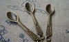 Accessories - 10 Pcs Of Antique Bronze Huge Spoon Charms Pendants 11x48mm A1475