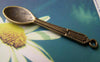 Accessories - 10 Pcs Of Antique Bronze Huge Spoon Charms Pendants 11x48mm A1475