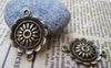 Accessories - 10 Pcs Of Antique Bronze Huge Sunflower Flower Connectors Charms 20.5mm A1948