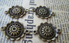 Accessories - 10 Pcs Of Antique Bronze Huge Sunflower Flower Connectors Charms 20.5mm A1948