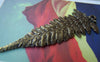 Accessories - 10 Pcs Of Antique Bronze Huge Tree Leaf Charms Pendant 22x58mm A380