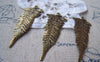 Accessories - 10 Pcs Of Antique Bronze Huge Tree Leaf Charms Pendant 22x58mm A380