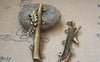 Accessories - 10 Pcs Of Antique Bronze Huge Tree Trunk Charms Pendants With Four Loops 16x56mm A2214