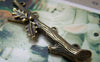 Accessories - 10 Pcs Of Antique Bronze Huge Tree Trunk Charms Pendants With Four Loops 16x56mm A2214