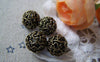 Accessories - 10 Pcs Of Antique Bronze Iron Round Wire Knots Beads 12mm A2698