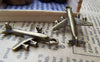 Accessories - 10 Pcs Of Antique Bronze Jet Plane Charms 23x28mm A939