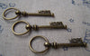 Accessories - 10 Pcs Of Antique Bronze Key Charms Pendants Huge Size 16x51mm A200
