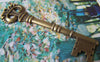 Accessories - 10 Pcs Of Antique Bronze Key Pendants Charms 14x60mm A4558