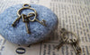 Accessories - 10 Pcs Of Antique Bronze Keychain With Three Vintage Keys Charms 13x24mm A179
