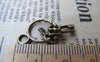 Accessories - 10 Pcs Of Antique Bronze Keychain With Three Vintage Keys Charms 13x24mm A179