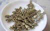 Accessories - 10 Pcs Of Antique Bronze Kissing Children Charms 16x27mm A4346