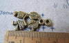 Accessories - 10 Pcs Of Antique Bronze Kissing Children Charms 16x27mm A4346