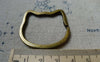 Accessories - 10 Pcs Of Antique Bronze Kitten Cat Keyring Charms 35x40mm A5592