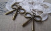 Accessories - 10 Pcs Of Antique Bronze Knot Bow Tie Charms 23x25mm A752