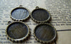 Base Setting - 10 pcs Antique Bronze Base Settings Pendant Match 16mm Cabochon A3151