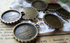 Base Setting - 10 pcs Antique Bronze Base Settings Pendant Match 16mm Cabochon A3151
