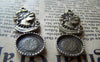 Accessories - 10 Pcs Of Antique Bronze Lady Round Base Settings Match 12mm Cabochon A3220