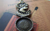 Accessories - 10 Pcs Of Antique Bronze Lady Round Base Settings Match 12mm Cabochon A3220