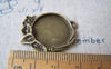Accessories - 10 Pcs Of Antique Bronze Leaf Round Cameo Base Bezel Settings Match 20mm Cab A4633