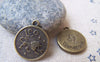 Accessories - 10 Pcs Of Antique Bronze Leo Lion Constellation Round Charms Pendants 18mm A1939