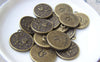 Accessories - 10 Pcs Of Antique Bronze Leo Lion Constellation Round Charms Pendants 18mm A1939