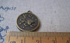 Accessories - 10 Pcs Of Antique Bronze Leo Lion Constellation Round Charms Pendants 18mm A1939
