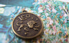 Accessories - 10 Pcs Of Antique Bronze Leo Lion Constellation Round Charms Pendants 18mm A1939