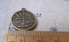 Accessories - 10 Pcs Of Antique Bronze Libra The Balance Scale Constellation Round Charms 18mm A1934