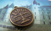 Accessories - 10 Pcs Of Antique Bronze Libra The Balance Scale Constellation Round Charms 18mm A1934