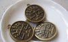 Accessories - 10 Pcs Of Antique Bronze Libra The Balance Scale Round Base Setting Charms Match 25mm Cameo A1903