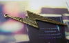 Accessories - 10 Pcs Of Antique Bronze Lightning Bolt Charms Double Sided 14x50mm A1621