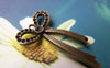 Accessories - 10 Pcs Of Antique Bronze Long Knot Bow Tie Charms 19x34mm A744
