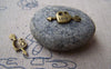 Accessories - 10 Pcs Of Antique Bronze Love Heart Arrow Charms 10x20mm A4479