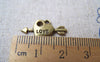 Accessories - 10 Pcs Of Antique Bronze Love Heart Arrow Charms 10x20mm A4479