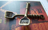 Accessories - 10 Pcs Of Antique Bronze LOVE Pancake Turner Charms 8x36mm A2746