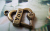Accessories - 10 Pcs Of Antique Bronze Love You Heart Charms 18x20mm A519